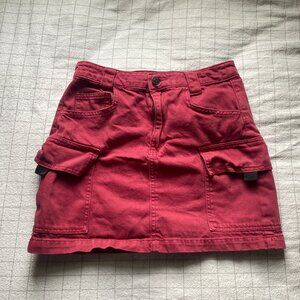 Forever 21 Women's Red and Pink Skirt